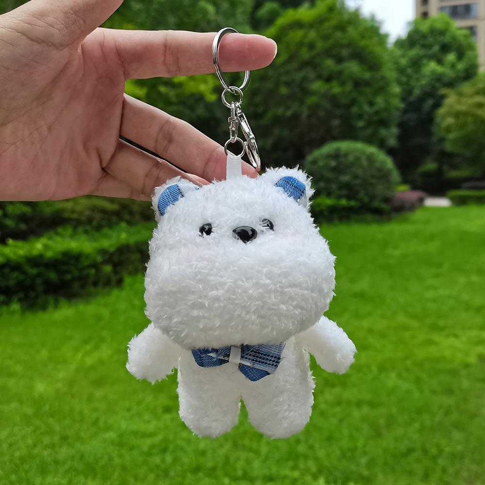 Ins Trendy Cute Pendant Creative Cartoon Girl Heart Rabbit Bear Plush Doll Hanging Bag Schoolbag Accessories