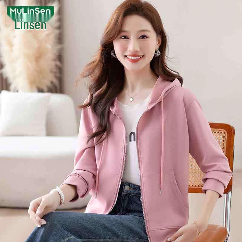 Women's Casual Hooded Zip-Up Sweatshirt Jacket