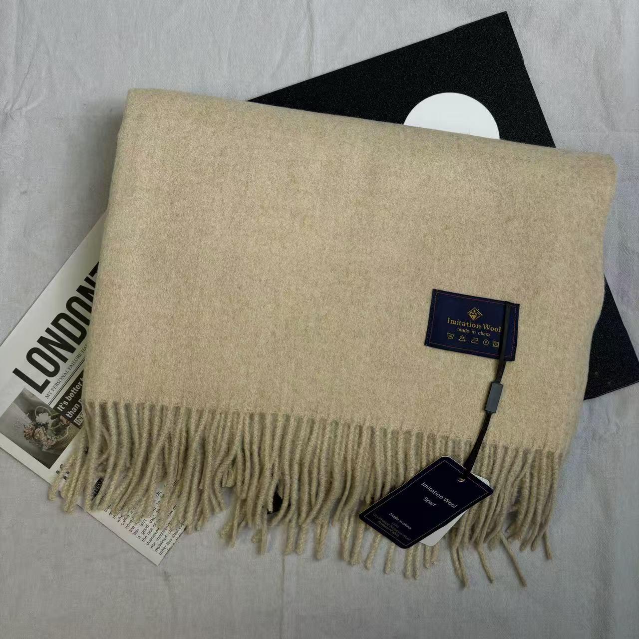 

Женский зимний шарф и шаль из имитации кашемира алого цвета - Двусторонний высококачественный подарок-грелка для шеи 200CM