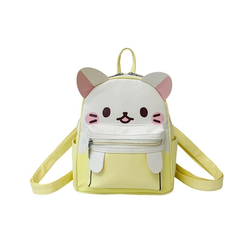 Schoolbag Japanese Contrasting Color Three-dimensional Kitten Backpack Soft Cute Mini Backpack Girl Student Lightweight Cartoon Small Schoolbag