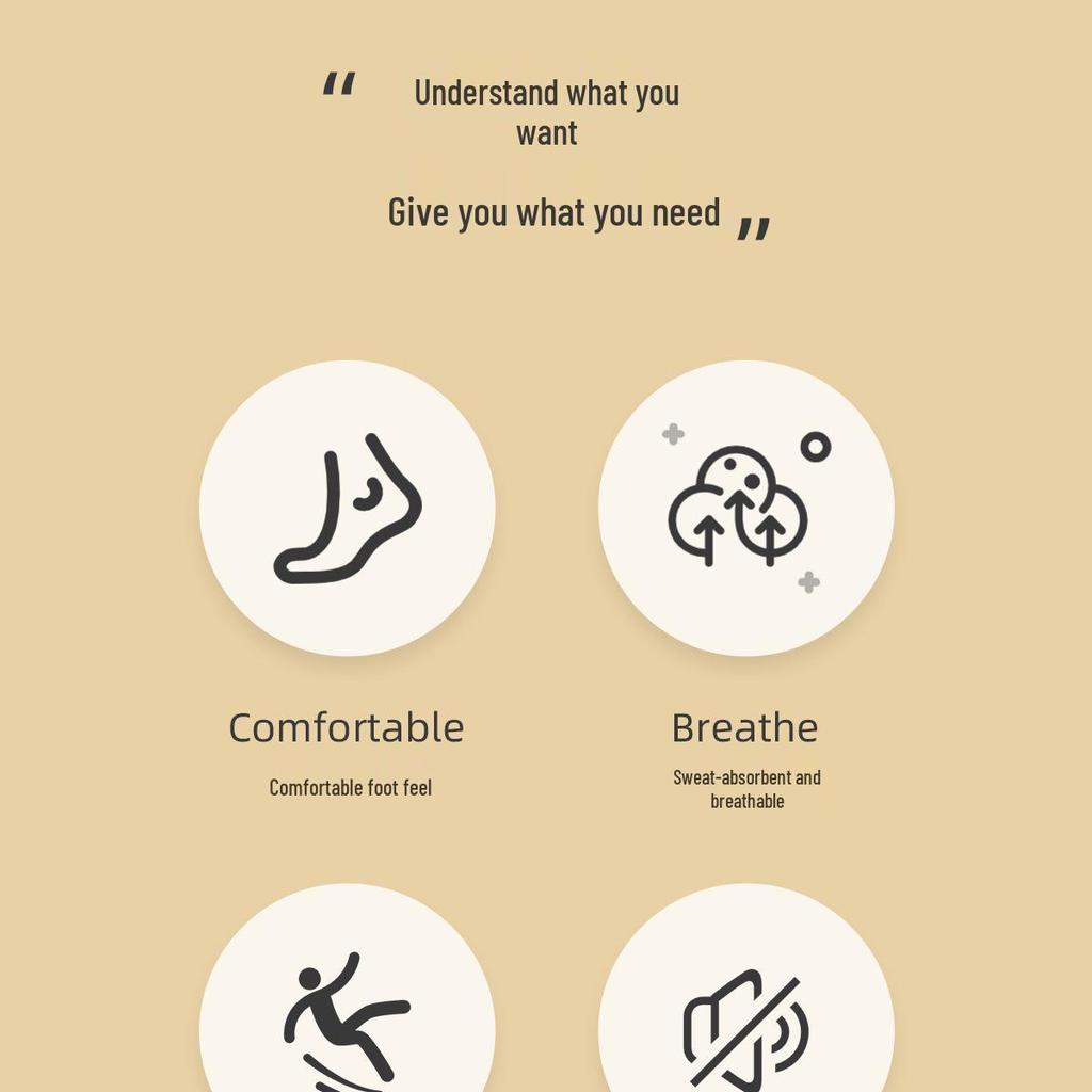 Jie Liya Linen Non-Slip Slippers - Unisex, Plus Size, Silent, Indoor/Office, All-Season