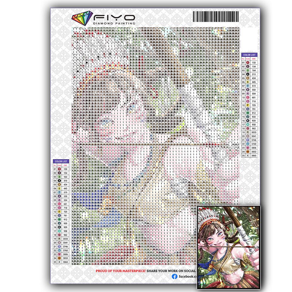 Diamond Painting Kit Maiden Girl 5D DIY Diamond Embroidery Portrait Pictures of Rhinestones Mosaic Decoration