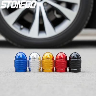 4Pcs Aluminum Tire Valve Stem Caps Bullet Design for Car Truck Wheel Rim Accessories Durable Automotive Parts