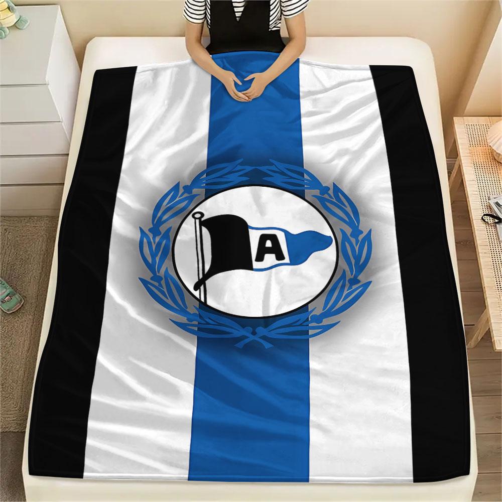 1PC Arminia Bielefeld Patterned Flannel Blanket Suitable For All Seasons for Home Decor Warmth and Comfort Gifts Holiday Present