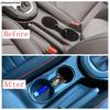 Front Central Control Water Cup Holder Panel Cover Trim For Kia Cerato Forte K3 / Seltos  -  Carbon Fiber Accessories