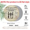2D Flat, 1pc Round Aluminum Metal Sign, To My Dad & Mom from Daughter, Family Appreciation Quote with Parents & Child Silhouette, Heartwarming