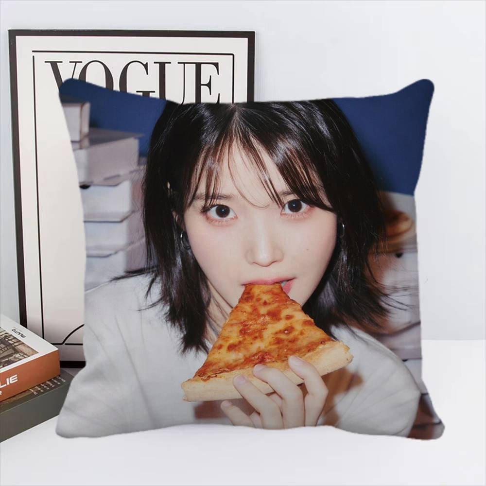 Federa Cuscino Kpop Girl IU Quadrato Camera da Letto Divano Cuscino Comfort per il Tempo Libero Decorazione Casa
