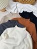 2025 Kids' Trendy Wool Sweater - Half High Neck Pullover for Boys & Girls, Autumn/Winter Base Layer.