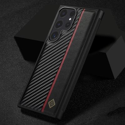 Carbon Fiber Leather Case for Samsung Galaxy S24 Ultra S23 S22 S21 FE + A15 A35 A55 A14 A24 A34 A54 A13 A33 A53 Shockproof Cover