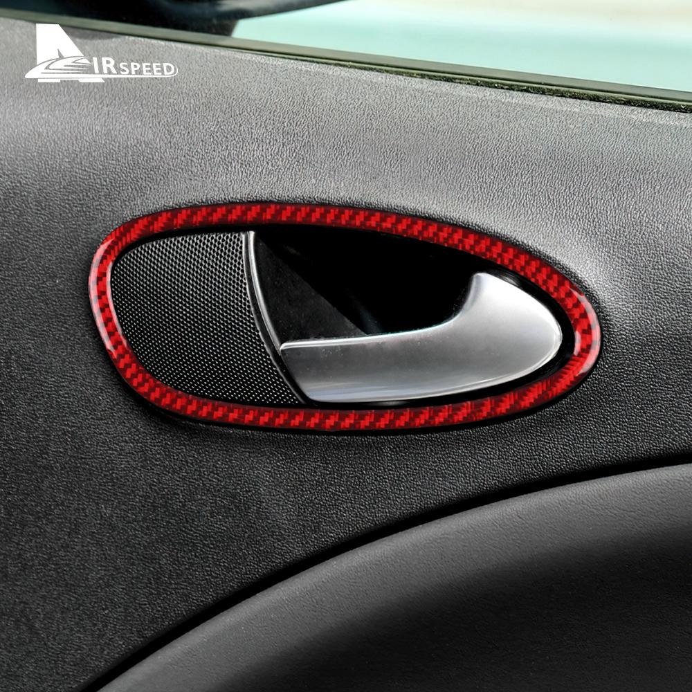 Real Soft Carbon Fiber Sticker For Seat Leon MK1 Altea 2005 2006 2007 2008 2009 2010 2011 2012 LHD RHD Car Door Handle Switch