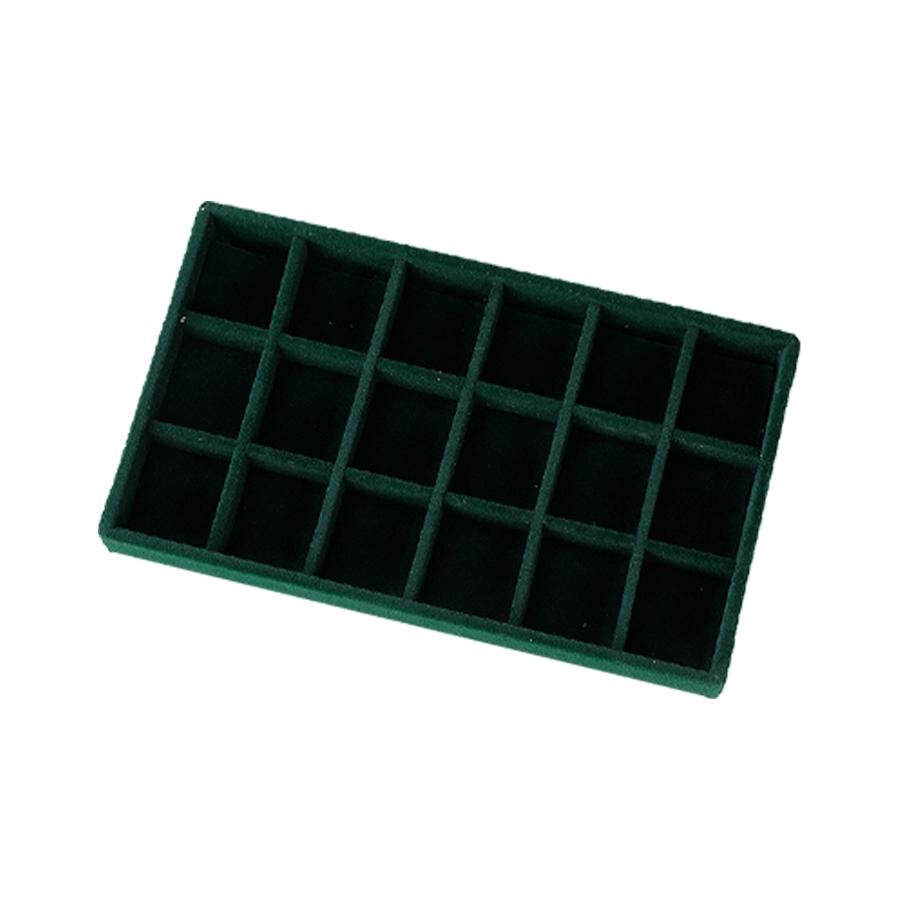 1PC, Flocking Jewelry Box Jewelry Tray, Color: Green