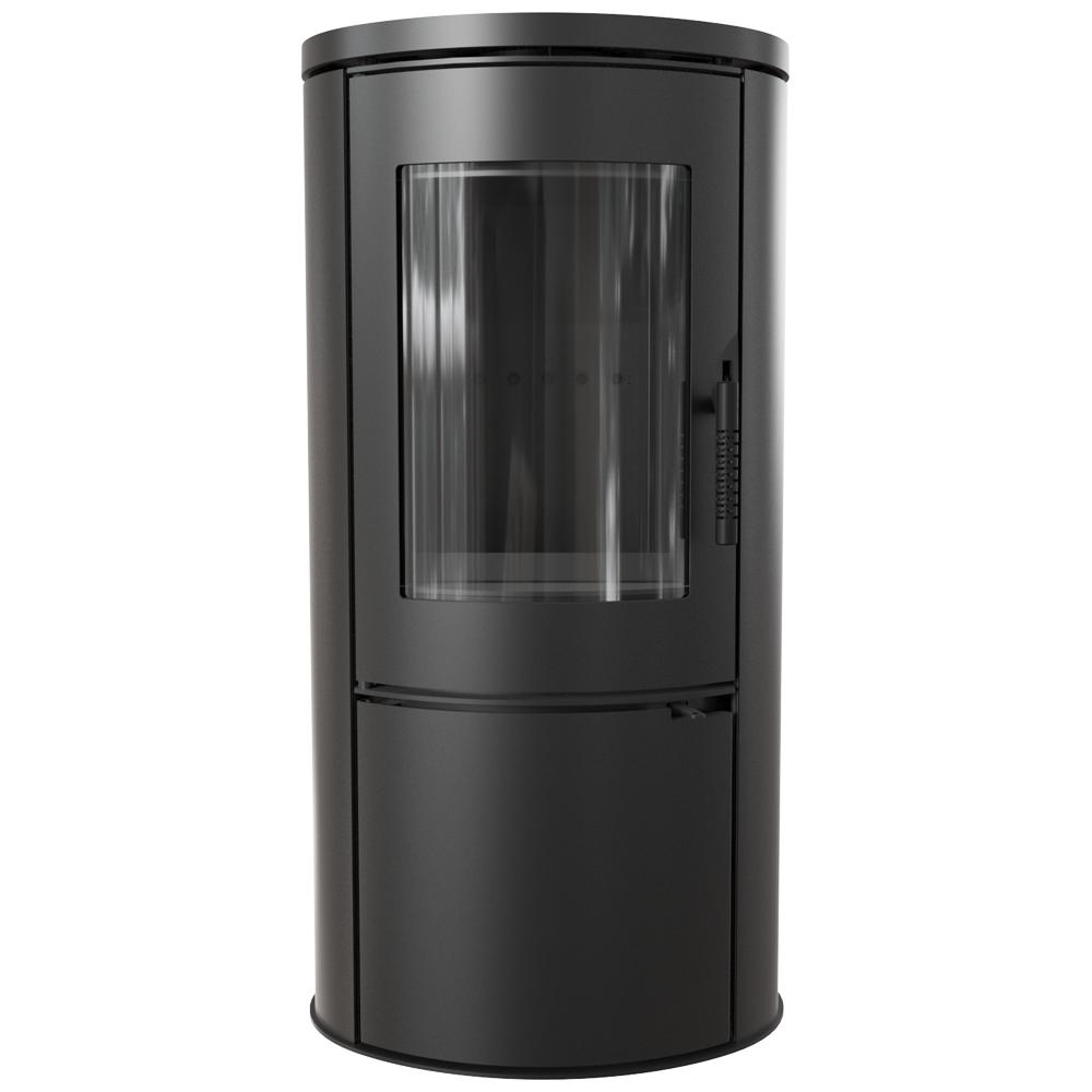 Wood Burning Steel-cast Iron Stove KRATKI AB Ø 150 8 kW Black Thermotec