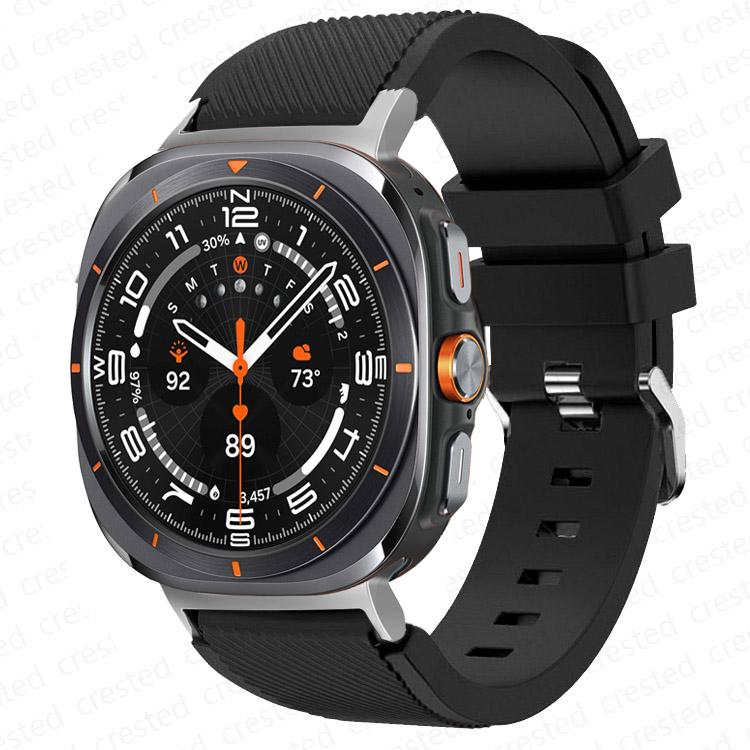 

Силиконовый ремешок для Samsung Galaxy watch 7 FE 44 мм 40 мм браслет Аксессуары correa Спортивный браслет galaxy watch 7 ultra 47 мм 40 Ремешок galaxy watch 7 40mm чёрный