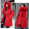 Damen Kapuzen Winter Steppjacke Mode Pelzkragen Mäntel Lässig Langarm Oberbekleidung Schick Elegant Büro Dame Mantel
