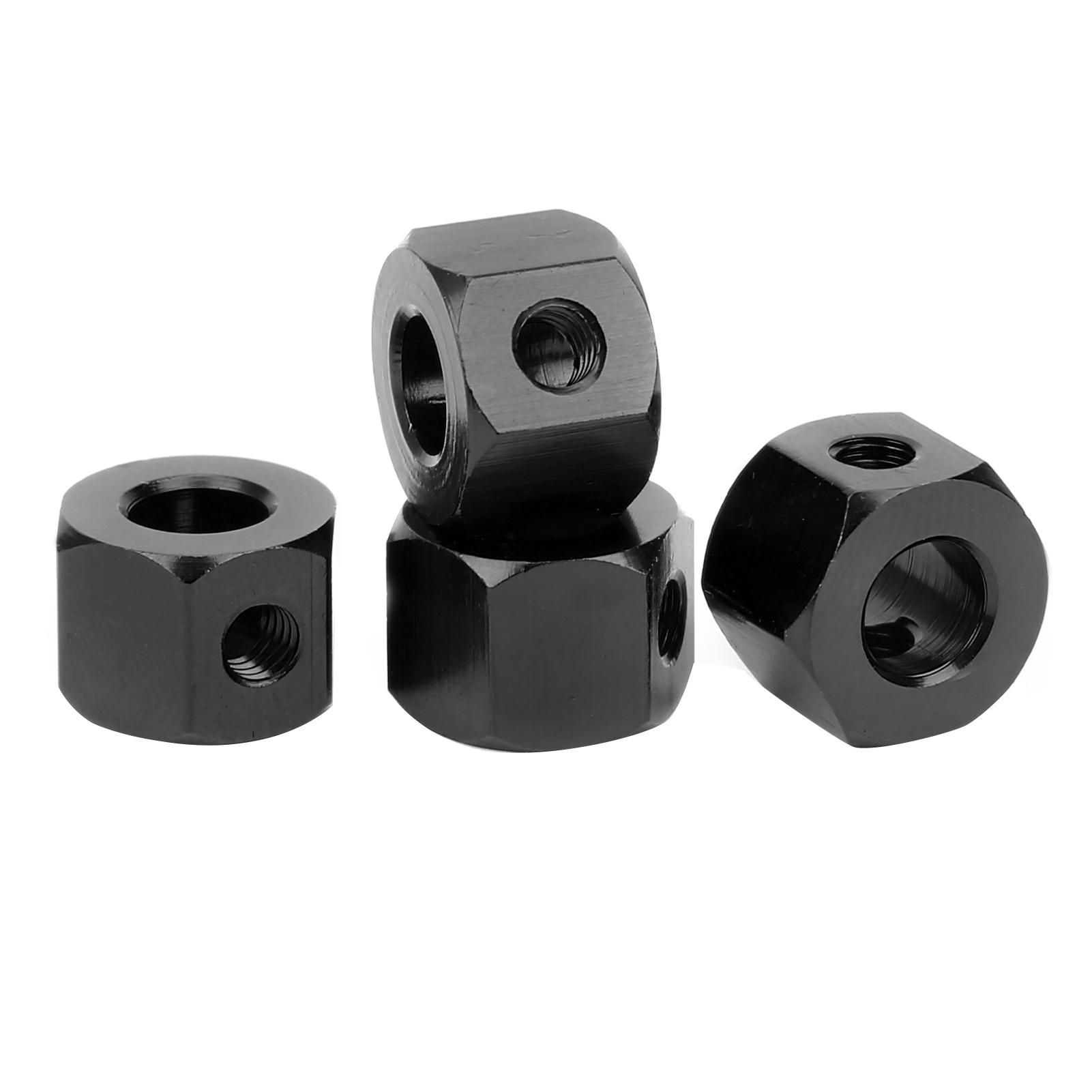 

5mm to 12mm Aluminum Alloy Extension Adapter Hub Combiner Coupler for WPL D12 RC TruckBlack чорний