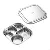 Functional Stainless Steel Divided Dish Set for Cafeterias Convalescent Homes X3UC