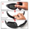 Bernard Bertha Motorcycle Riding Glasses Goggle Kit, Padded Glasses Frame with 4 Lens Kit for Outdoor Activity Sport