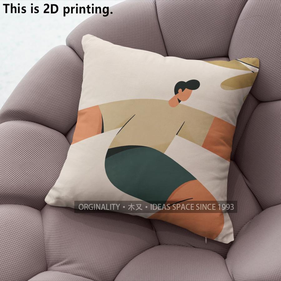 Original Prints Abstract Figure Throw Pillow Covers Pattern Cushion Cover Suitable for Sofa Bedroom Car Pillow Cover