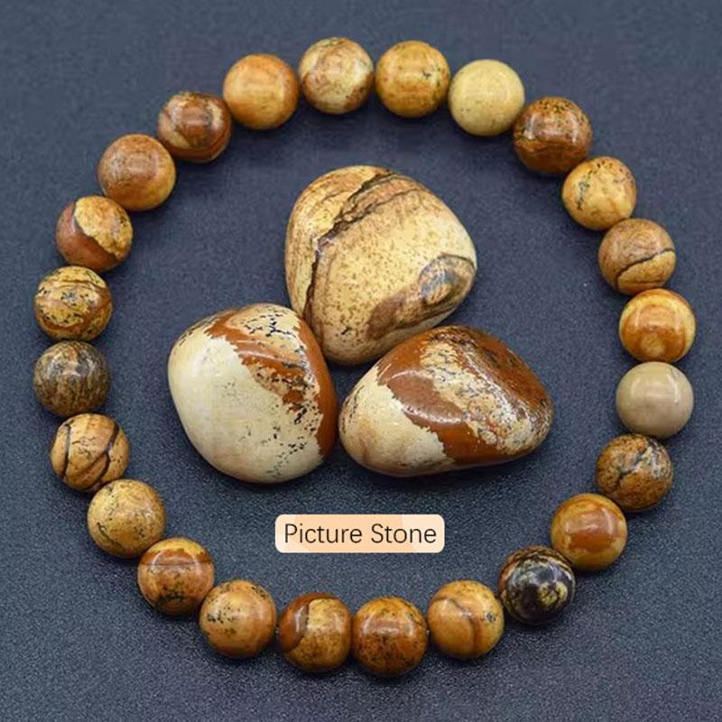 Originalt stensmycke för kvinnor män trendigt Blå Apatit pärlade Zirkon armband chefens dag scen medarbetaruppskattningsgåvor