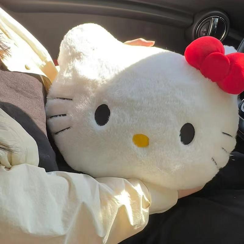 Cute Cat Head Plush Pillow Sofa Bed Head Cushion Car Cushion Pillow