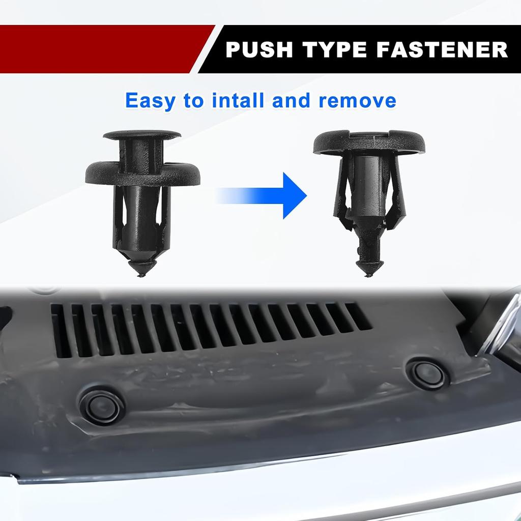 91503-SZ3-003 Front Bumper Retainer Clips Fit for Honda and Acura Fastener Rivets - 20PCS