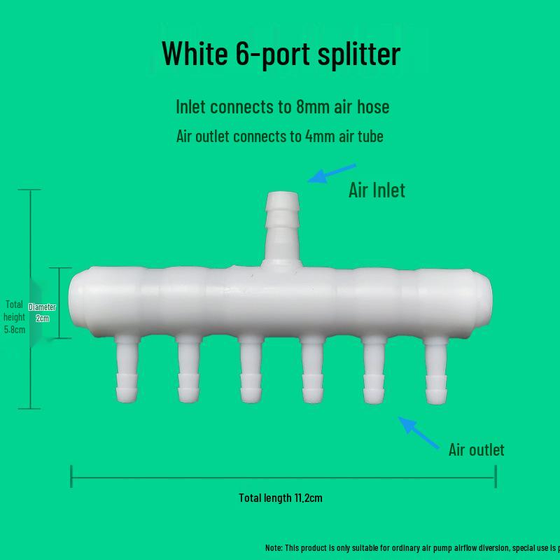 Multi-Way Aquarium Air Pump Splitter and Oxygen Tube Connector
