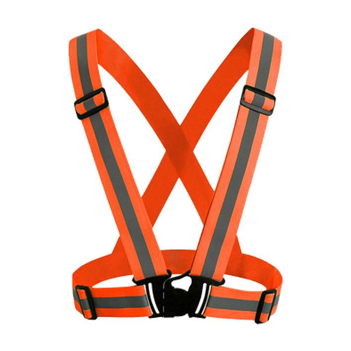 Gilet Riflettente Regolabile - Tracolla Elastica di Sicurezza per Corsa Notturna e Ciclismo
