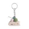 2D Flat Acrylic Playful Keychain Perfect Gift Simple Key Ring Car Home Keys Knitted Yarn Ball Pattern Novelty Key Holder