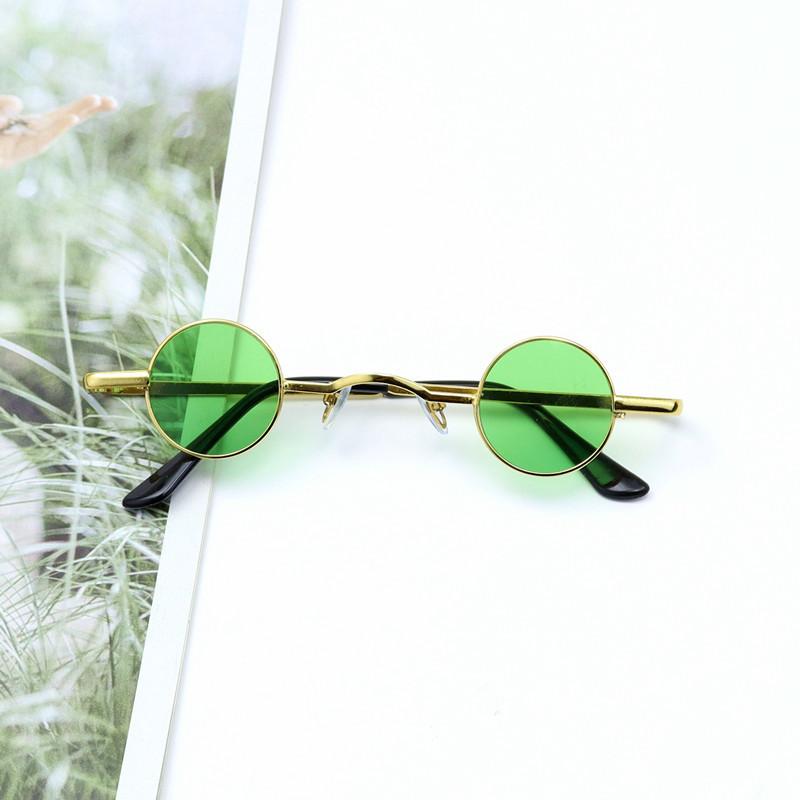 

Мини Маленькие Очки Мужские Цао Лаоси Круглые Ретро Маленькая Оправа Очки Круглая Оправа Очки Принца Смешные Солнцезащитные Очки зелёный