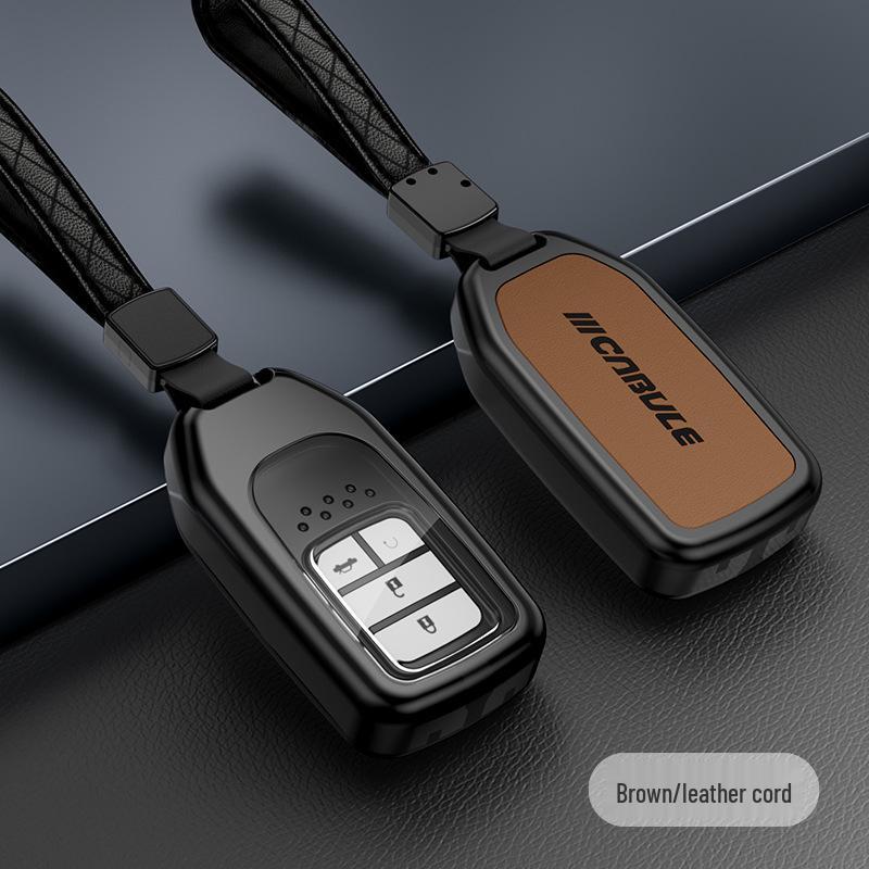 Honda Key Cover: Metal & Leather Case for 10th Gen Accord, CRV, Avancier, Odyssey, Civic