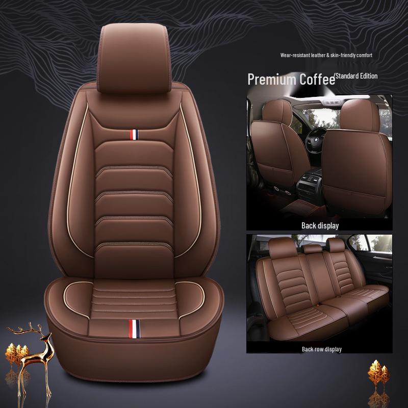 Universal Leather Car Seat Covers – Full Coverage, All-Season Cushions