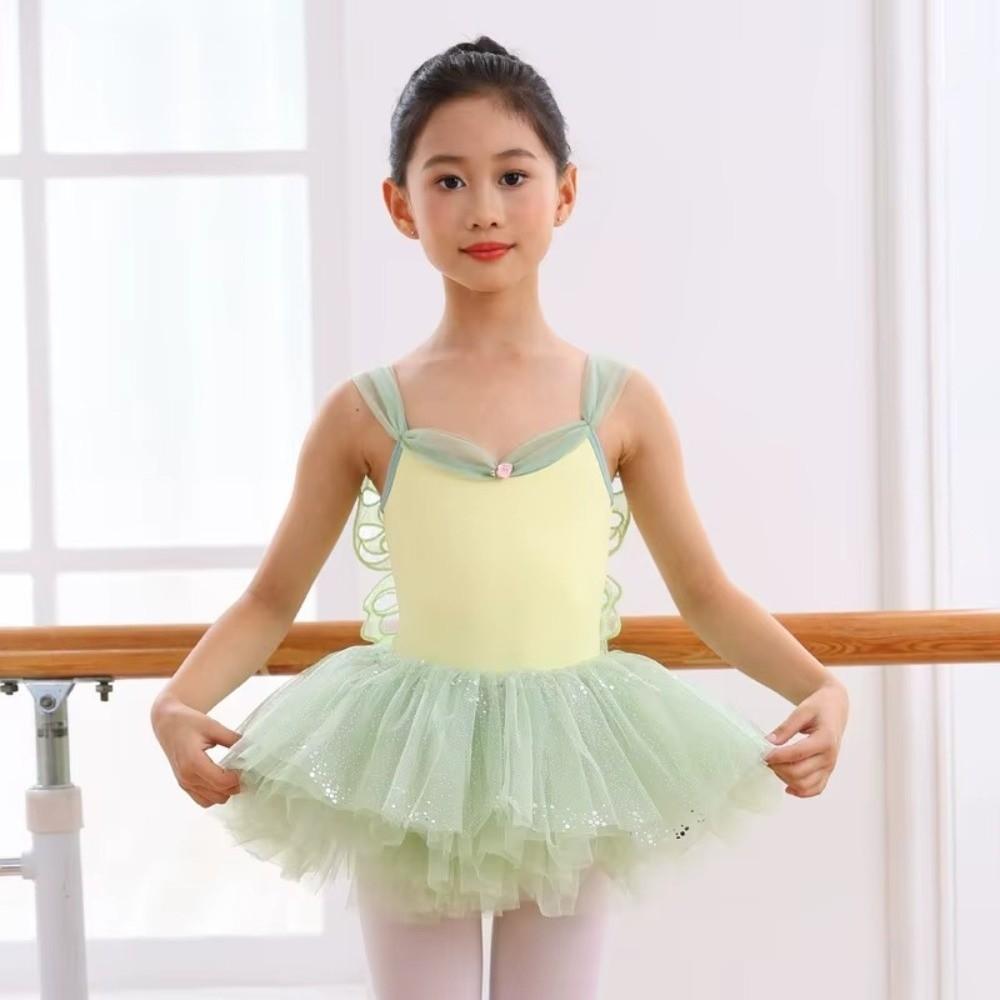 Camisole Style Tutu Gymnastics Leotards Sleeveless Design Ballerina Tutu Dress  Kids