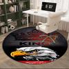1PC round rug Ahly Football club Printed Round Area Rug ,Rug For Home Office, Round Chair Rug, Decorative Carpet Fan gifts Christmas gift