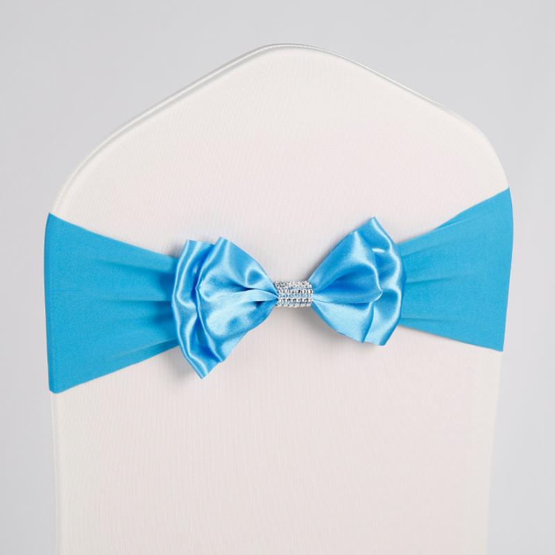 Spandex Chair Sash Sophisticated Wedding Chair Sash Satin Chair Ribbon Multifunctional Double Layer Bow Tie For Banquets Halls