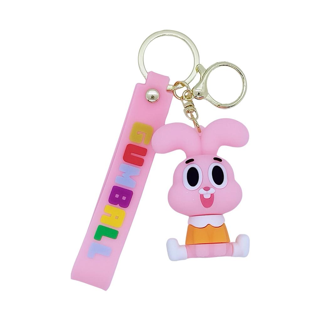 Cartoon 3D Character Silicone Keychain Bag Car Keychain Accessories