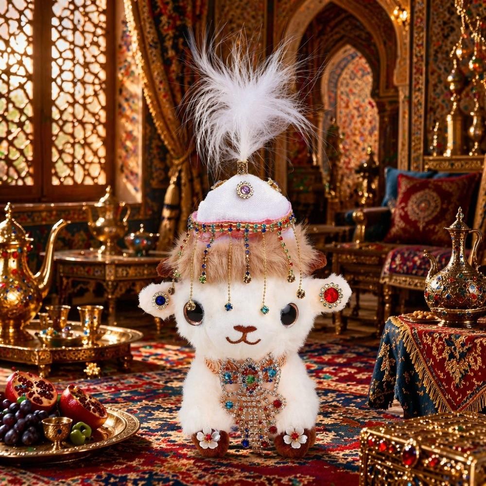 Soft Stuffed Animal Sheep Figurines Fluffy Sheep Sheep Keychain Lamb Plush Toy Tourist Souvenirs