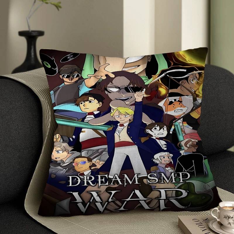Dream Smp Japanese Anime Cushion Cover Pillowcase Upholstery Sofa Throw Pillow Home Decor Pillowcas