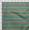 oneOone Cotton Flex Fabric Geometric|Leaves & Floral Block Printed Fabric 1 Yard 40 Inch