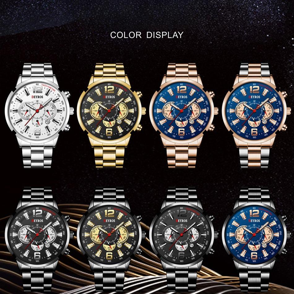 Men'S Watch Fashion Student Calendar Luminous Quartz Movement Watch