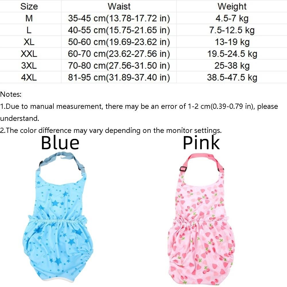 Washable Pet Physiological Pants Adjustable Dog Menstrual Panties  Abdominal Wounds