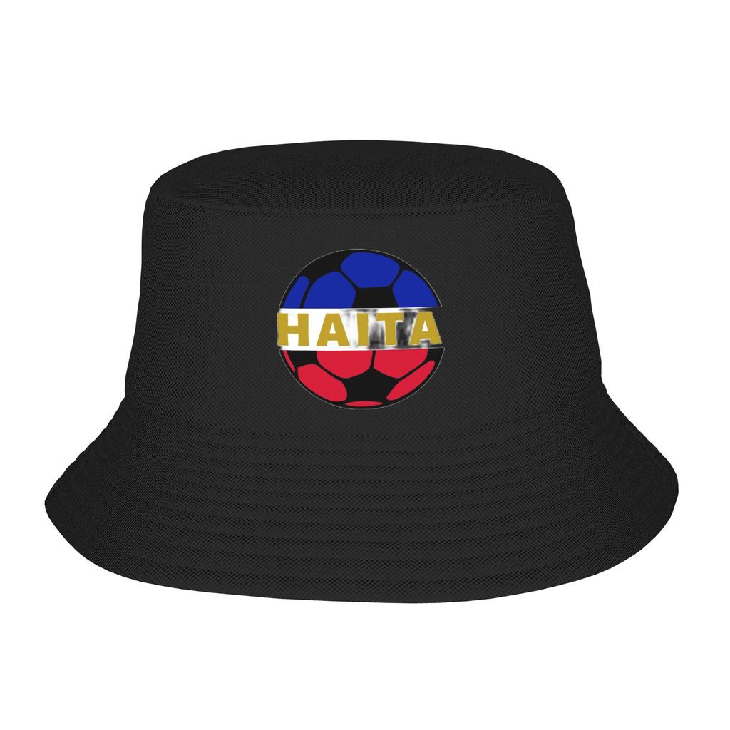 Haiti Grunge Flag Bucket Hat For Woman Beach Floppy Hat Casual Lightweight For Outdoor Sport Fishing Hat Bob Hat