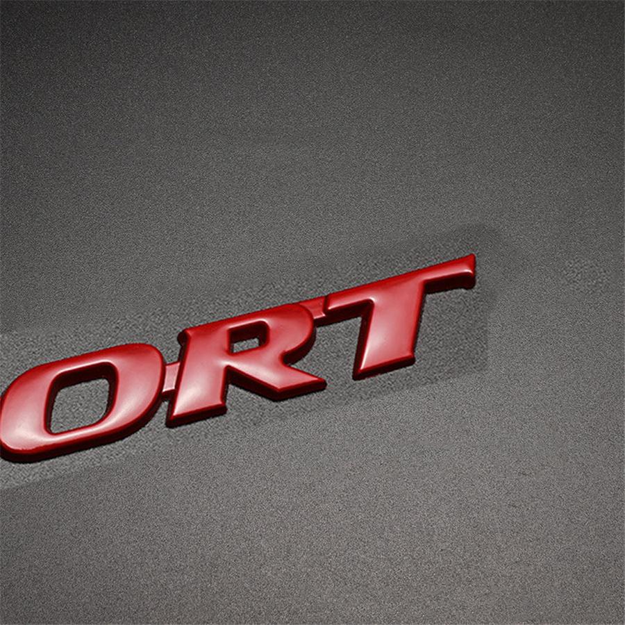 1x Metal Red Sport Racing Car Trunk Tailgate Sticker Decal 165mmx23mm Universal