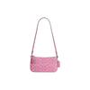 Penn Coated Canvas With Refined Calfskin Crossbody Bag, Shoulder Bag Small Women's Silver & Bright Pink CM568-LHWPU