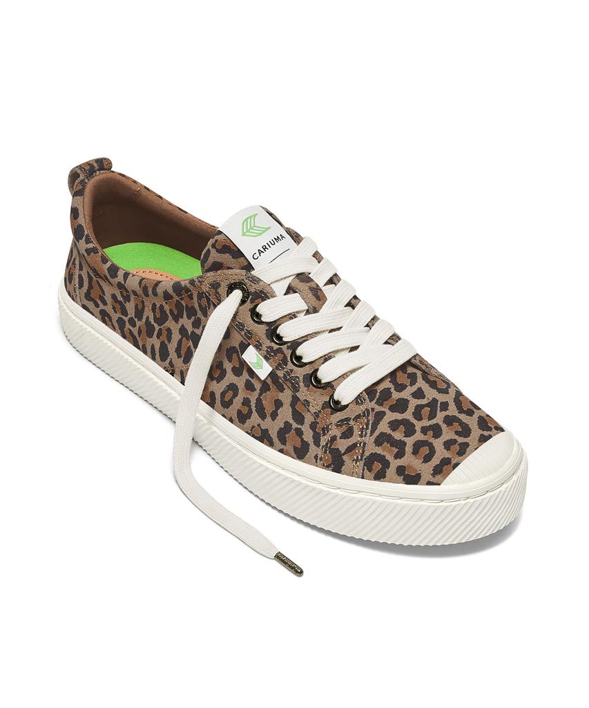 Cariuma Oka Low Leopard Print Suede