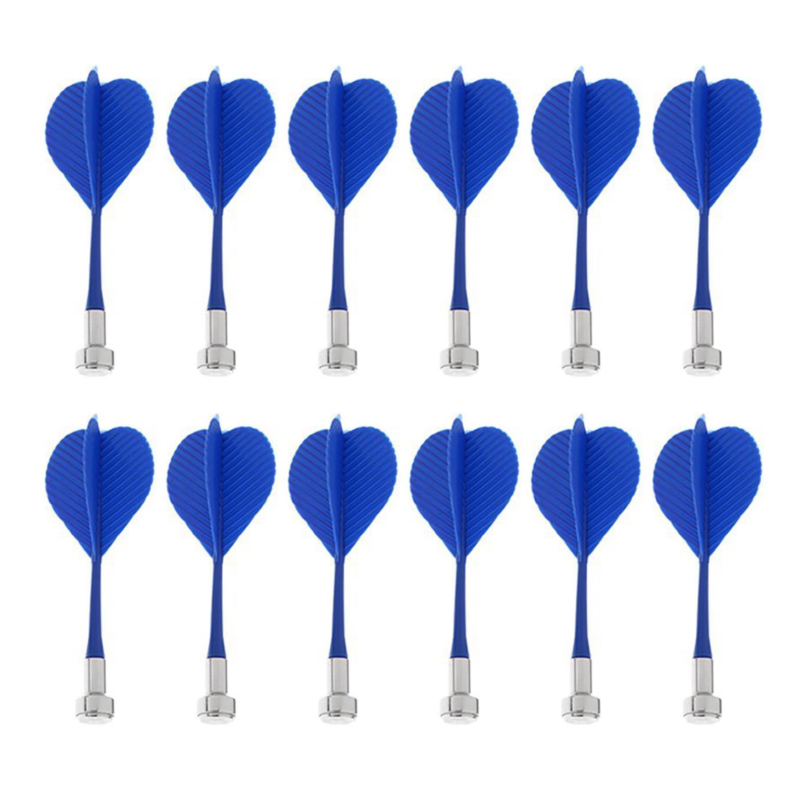 

12Pieces Practical Magnetic Darts Set for Family Indoor Magnetic Darts Game Long Safety Replacement Darts Magnetic Darts синій