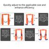4Pcs Wood Door Lock Installation Set Including Hole Drilling Template for Quick Setups Common Lock Size