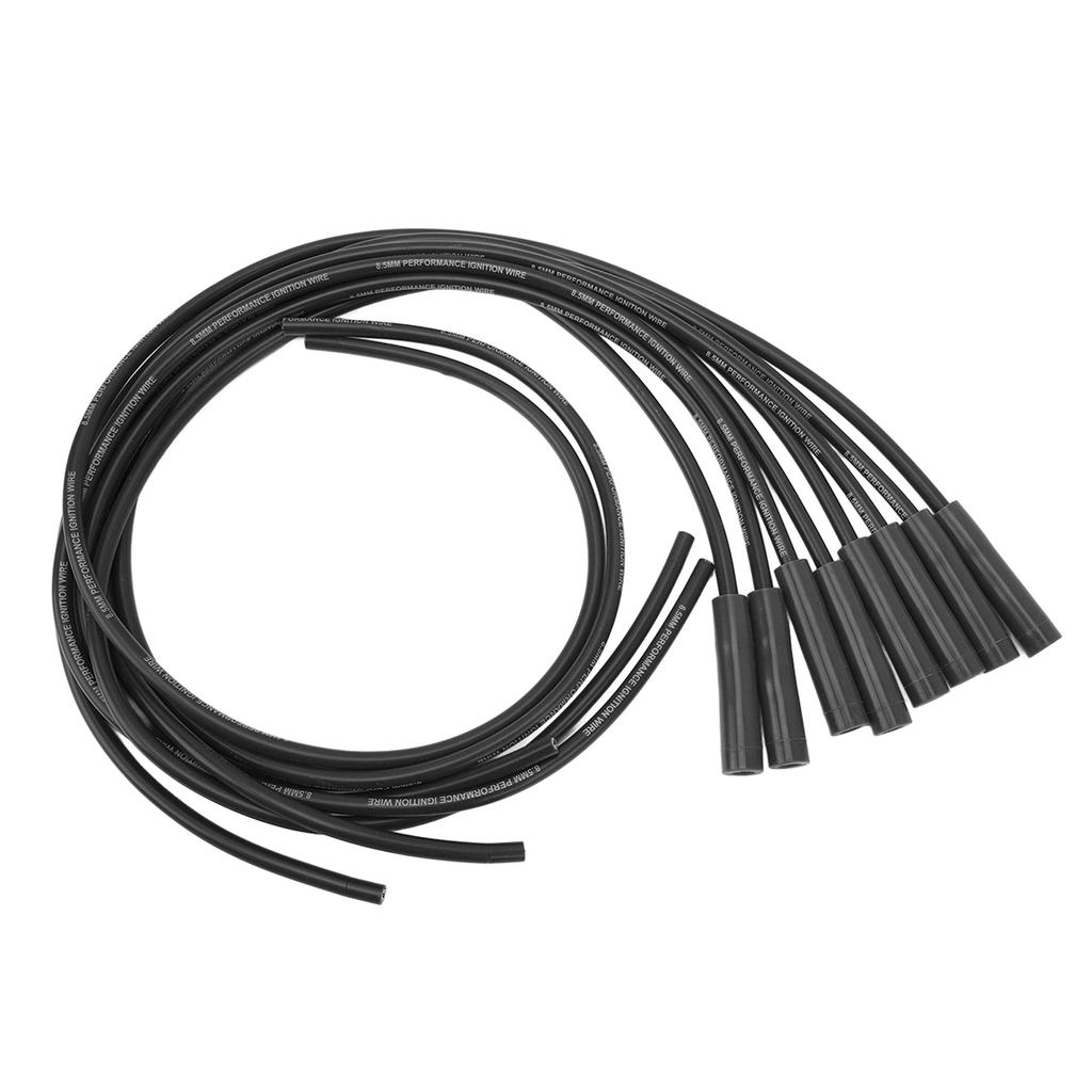 8.5mm 180 Degrees  Sparking Plug Ignition Wire Set Spark Plug Wires with Dustproof Cap Replacement for Chevy 8 Cylinder