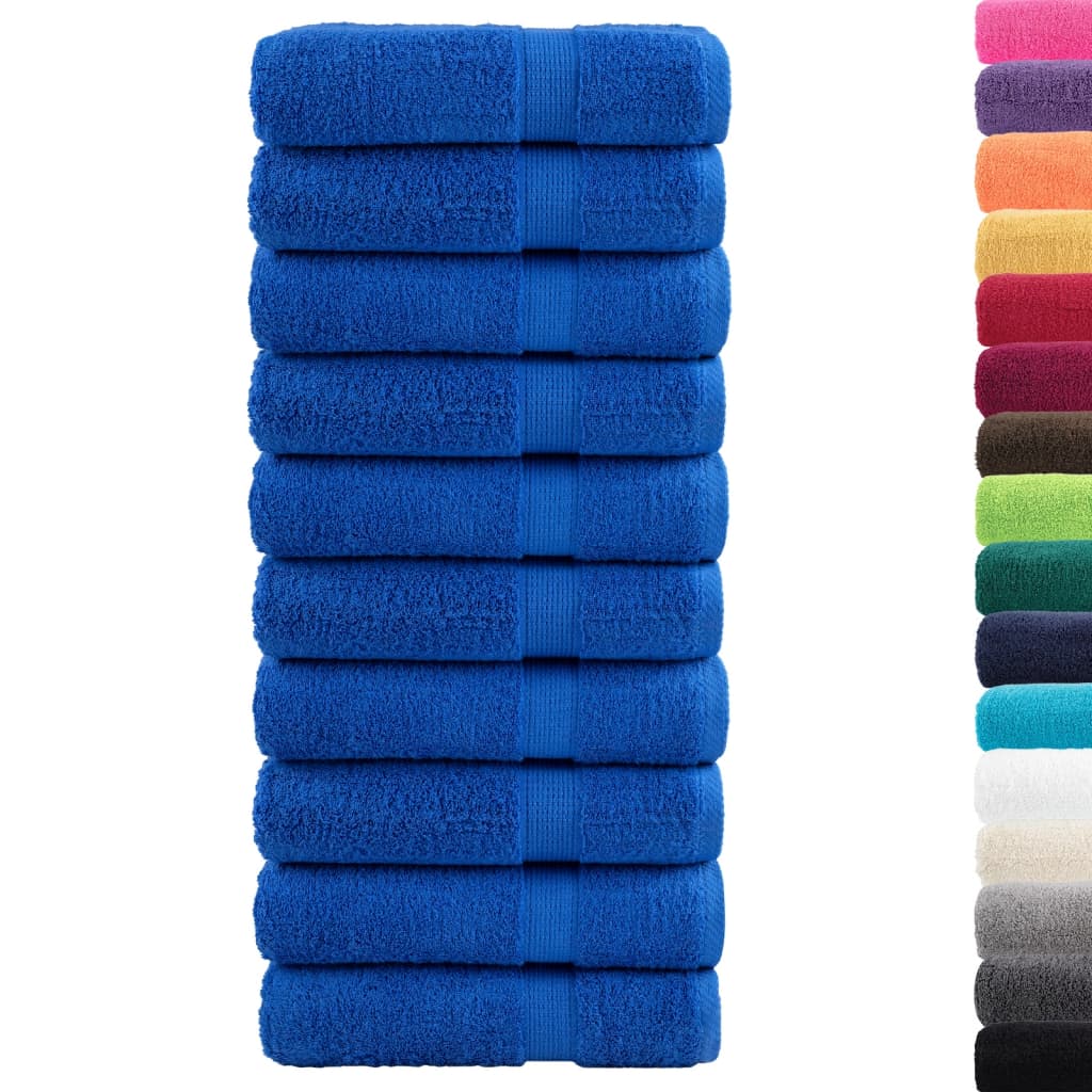 Vidaxl Ręczniki Premium Solund, 10 Szt., Niebieskie, 50X100 Cm