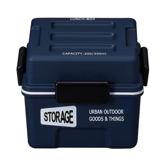 

Masakazu STORAGE Square Container H9 27501 Lunch, Navy, Size Approx. W12.2 D12.2