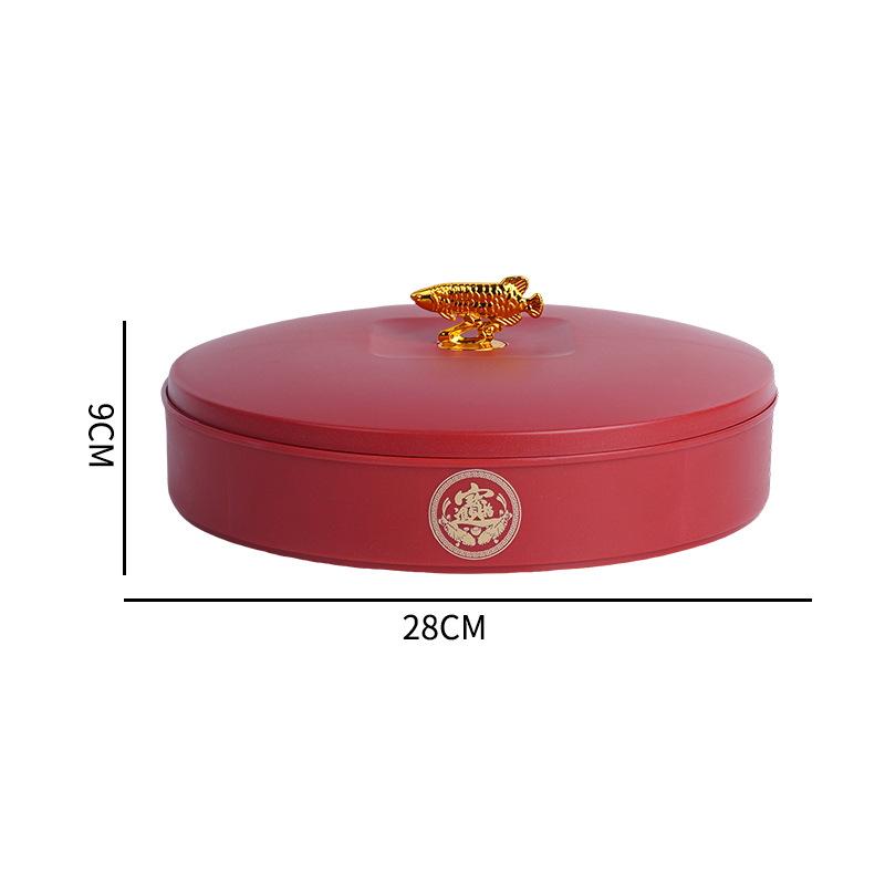 2025 New Year Snack Tray Vintage Chinese Style Simple Storage Box Candy Nut Biscuit Dessert Storage Box Dining Table Decorations